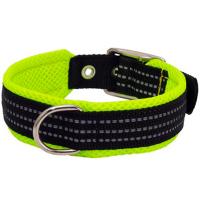 Ошейник нейлон 20мм с мягкой подкладкой 27-35см зеленый/41120001-05/Каскад