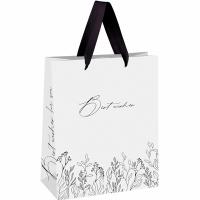 Пакет подарочный 18*23*10см "Best wishes" фольга матовая ламинация MESHU/Рельеф