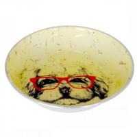 Миска метал 0,7л с не скольз. мордочка бишона УЮТ/6шт/АМц252/Евро