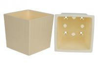 Кашпо Квадро 1,2л ванильный КВ12-31