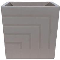 Кашпо Квадро 13л фраппе с вставкой 25*25см КВ25-90 /3шт/ЛГ
