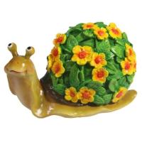 Фигура Улитка резная ( цветы желтые) L14W10H12 713592/D070