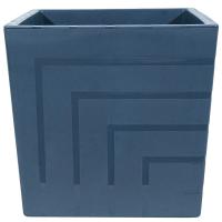 Кашпо Квадро 13л антрацит с вставкой 25*25см КВ25-12 /3шт/ЛГ