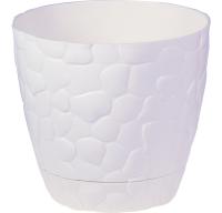 Кашпо КАМНИ 2,6л белый М3173