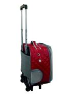 Рюкзак-переноска д/животн.панор.вид на колесах телеск.ручка 20x34x50см иск.кожа красный/Рск15к/Евро
