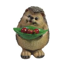 Фигура Ежик с листочком L13W11H15см 713631/F723