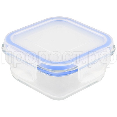 Контейнер Cristallino 0,300л жаропр стекла с крышкой с заж.пласт  Контейнер Cristallino 0,300л жаропр стекла с крышкой с заж.пласт