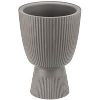 Кашпо-вазон ВЕЛЬВЕТ 180мм 1,9л французский серый с вставкой М3269 /8шт/М-пласт