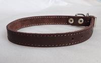 Ошейник кожа 20мм 1слойный безразмерный 40-45см/40588