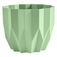 Кашпо Геометрия 0,8л мята с дренаж. вставкой КШ-4117 /27шт/ПП