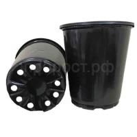 Горшок для рассады 6л черный (Роза) мягкий Д22МР