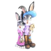 Фигура Заяц с зайчихой L13W23H48см 713764/F747