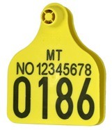 Бирка для  молочных коров 7,4*9,6 с номером
