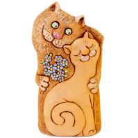 Ваза Влюбленные коты с незабудками 29см 118-197