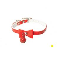 Ошейник синтетик 10мм двойной прошитый с бантом и бубенчиком красный 30см/00210107-02 Ошейник синтетик 10мм двойной прошитый с бантом и бубенчиком красный 30см/00210107-02