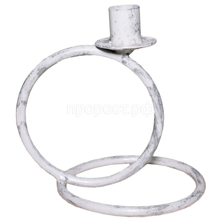 ДЕКОР Подсвечник Кольцо 1свеча бел серебро РЗДИ/1шт