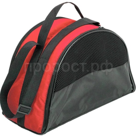 Сумка переноска ЧИП Конверт-Полукруг №0 расклад.с карм. и ремнем 37*17*23см красная/9055красн/Дарэлл