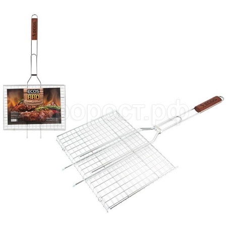 Решетка д/барбекю 35*25*2см общая длина 70см хром RD-171D/6шт/999634/ECOS