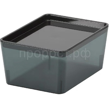 Контейнер д/хранения 1,3л Versa прозрачно-черный XS /51030/31шт/VERDE