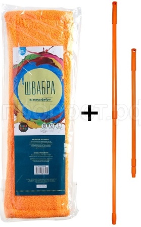 Швабра д/пола с насадкой из микрофибры телескоп. ручкаТВ-009В /24шт/ АкваМаг