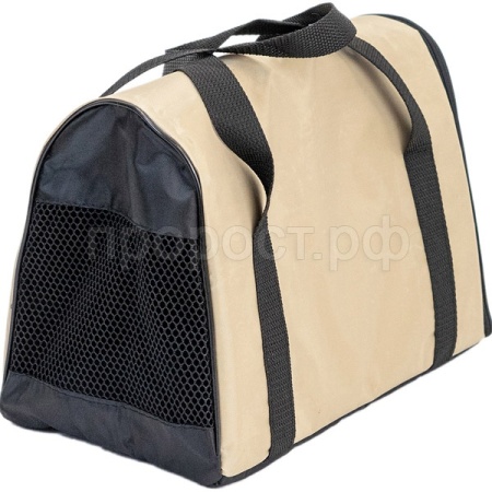 Сумка переноска ЧИП Туннель №0 нейлон с сетчатым окном 33*18*21см бежевая/9005беж/Дарэлл