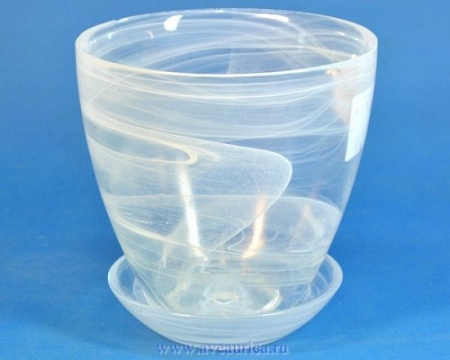 Горшок для орхидей Шифон №2 белый