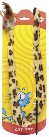 Игрушка к Дразнилка удочка Лента с перьями и игрушками 42см/K7071/ЗР