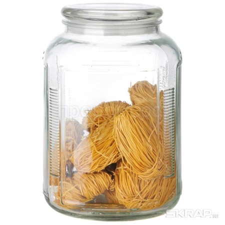 Банка для сыпучих продуктов стеклянная с крышкой 3,3л ARIA  Банка для сыпучих продуктов стеклянная с крышкой 3,3л ARIA