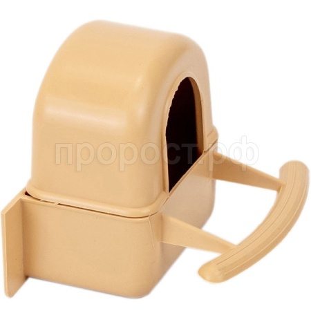 Кормушка д/птиц меж прутиков 50мл малая закрытая беж/5068