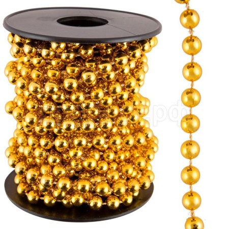 Бусы Клубок 6м*5м золото 104055 /120шт/Волшебная страна