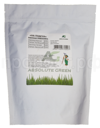 Семена газонной травы На Подсев 0,25 кг Семена газонной травы На Подсев 0,25 кг