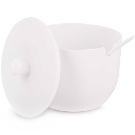 Сахарница Джелли 0,39л с крышкой/ложкой белый М8295 /12шт/ Альтерн 