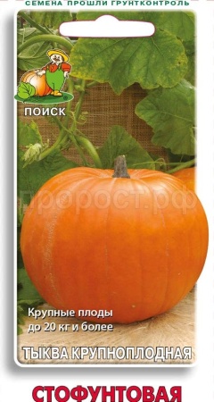 Поиск Тыква крупноплодная Стофунтовая 10шт