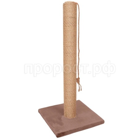 Когтеточка столбик высокий толстый джут 35х35х82см 10 КД-18 капучино
