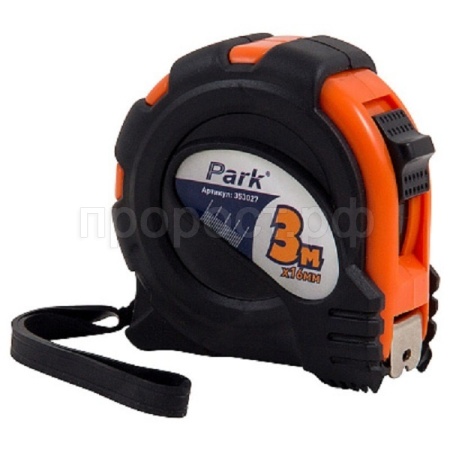 Рулетка с фиксатором 3м*16мм прорезн.корпус ТМ27-3016