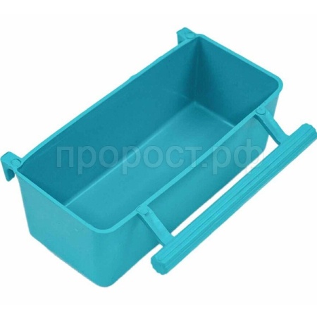 Кормушка д/птиц прямоугольная в клетку 9*3,5*3см бирюзовая 5062/Дарэлл