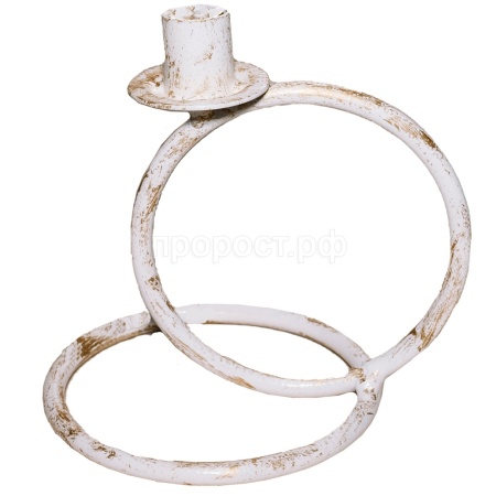 ДЕКОР Подсвечник Кольцо 1свеча бел золото РЗДИ/1шт