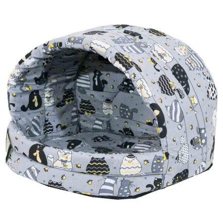 Лежанка Лукошко поролоновая хлопок  МИКС 42*34*18см/DONBARON