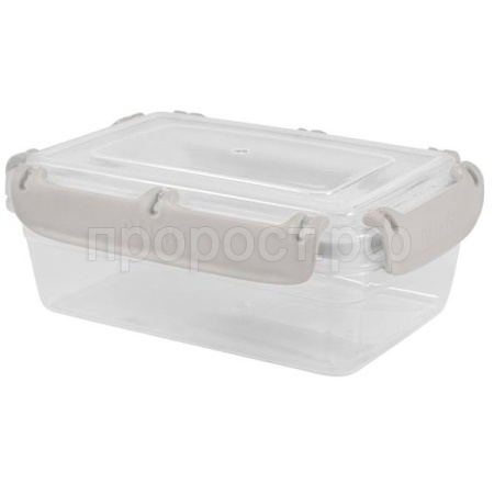 Контейнер с защелками д/прод. 1,4л Plast Team Bergen прямоугол. пепельный жемчуг РТ1045 /10шт/ПТ