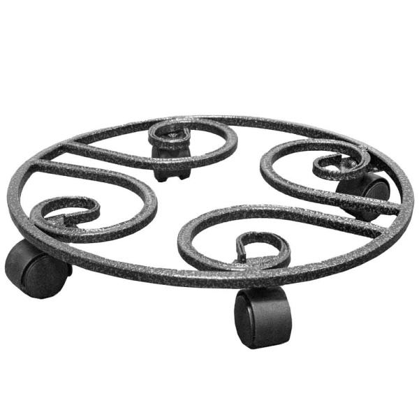 Подставка РЗДИ Напол на колесах один горшок антик серебро 200/2шт в уп 