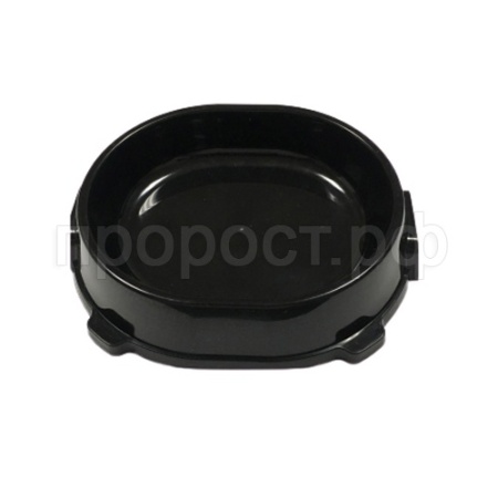 Миска пластик д/кошек 0,22л нескользящая черная/FG17907/Гризли