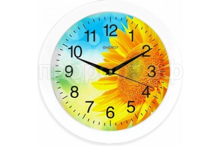 Часы настенные кварцевые ENERGY модель подсолнух ЕС-97 009470