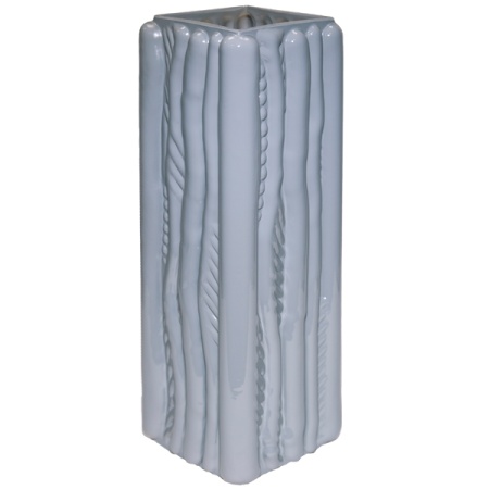 Ваза Квадрат Кора h30 12*12см серый глянец 200/300-241/072984