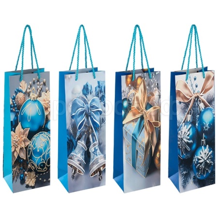 Пакет подарочный д/бутылки Шары 110425