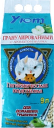 Опилки для грызунов гранулированные Яблоко Барсик уют 9л  Опилки для грызунов гранулированные Яблоко Барсик уют 9л