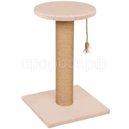 Когтеточка столбик лежанка круглая 35х35х54см 10 КД-69 бежевый
