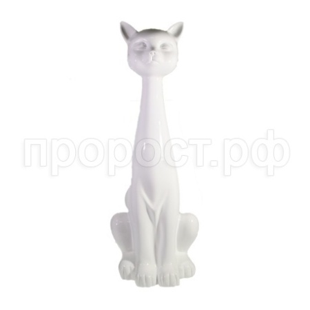 Кошка (белый глянец) L19 W19 H53 см 713377/I054