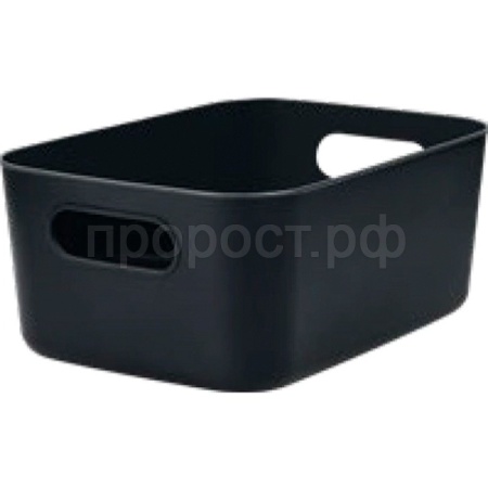 Контейнер Корзина 3,4л 10*14*25см антрацит ОР-4183 /12шт/ПП