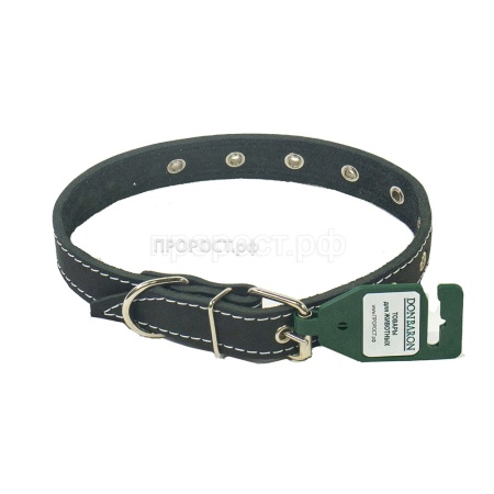 Ошейник кожа черный 1сл 25мм DONBARON Ошейник кожа черный 1сл 25мм DONBARON