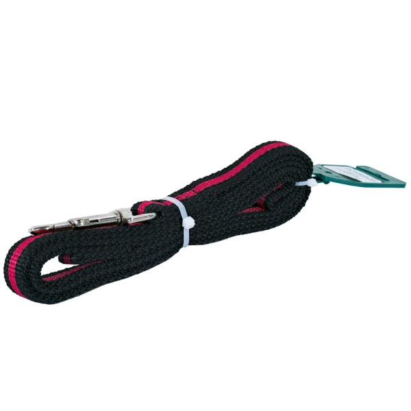 Поводок капрон 20мм*2м черный с красной полосой  DONBARON Поводок капрон 20мм*2м черный с красной полосой  DONBARON